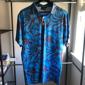 SUNDAY SWAGGER Mens Golf Performance Polo Shirt Size L Short Sleeve